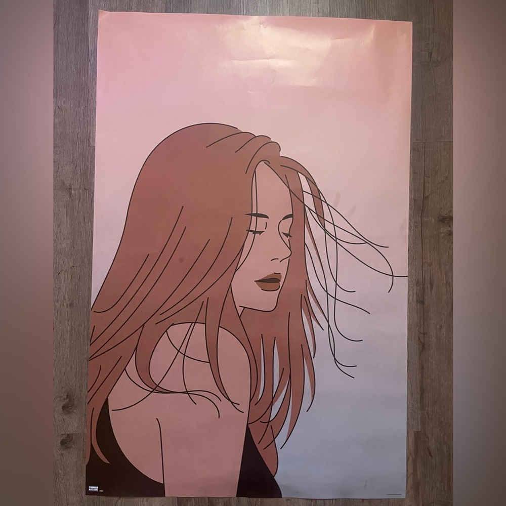 Minimalist Pink Portrait Art Print